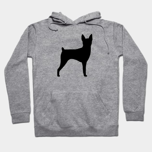 Toy Fox Terrier Silhouette Hoodie by Coffee Squirrel